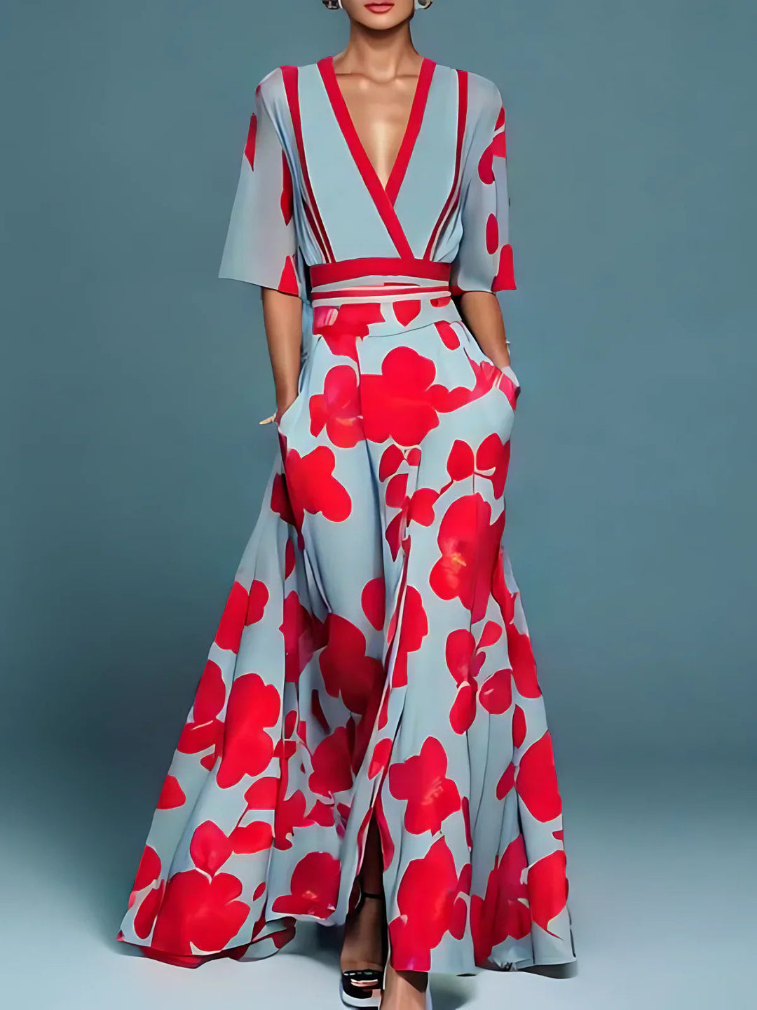 AVA | ELEGANT FLORAL DRESS