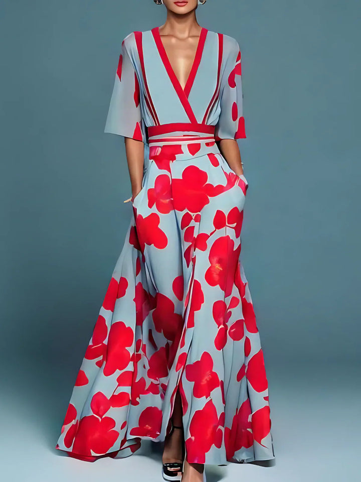 AVA | ELEGANT FLORAL DRESS