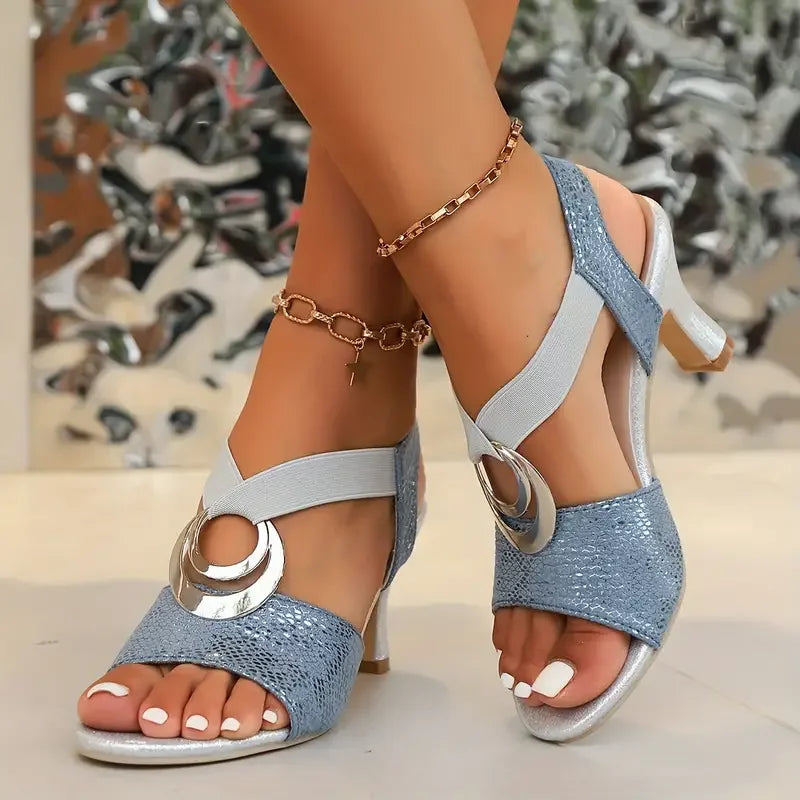 Jasmina | Elegant Strappy Pumps with Decorative Buckle
