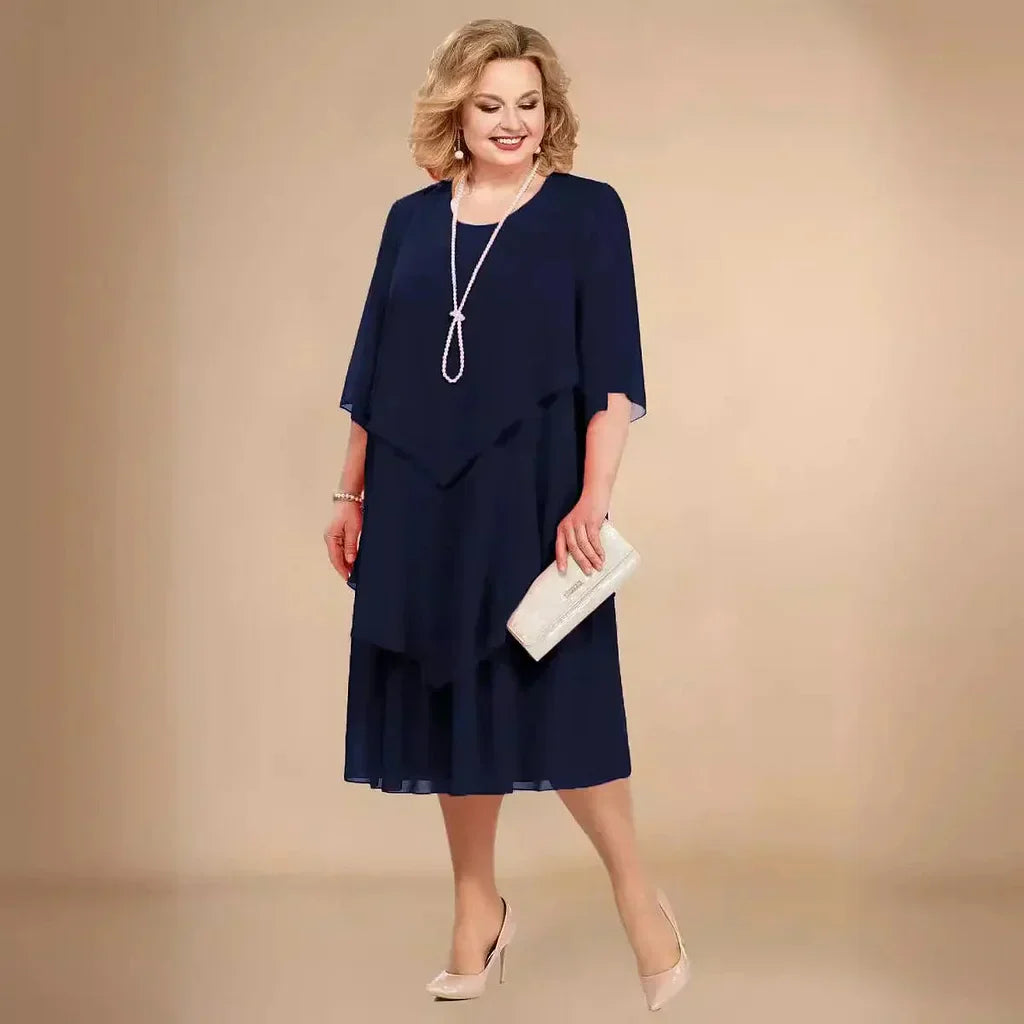 EDITH | LAYERED HEM MIDI DRESS
