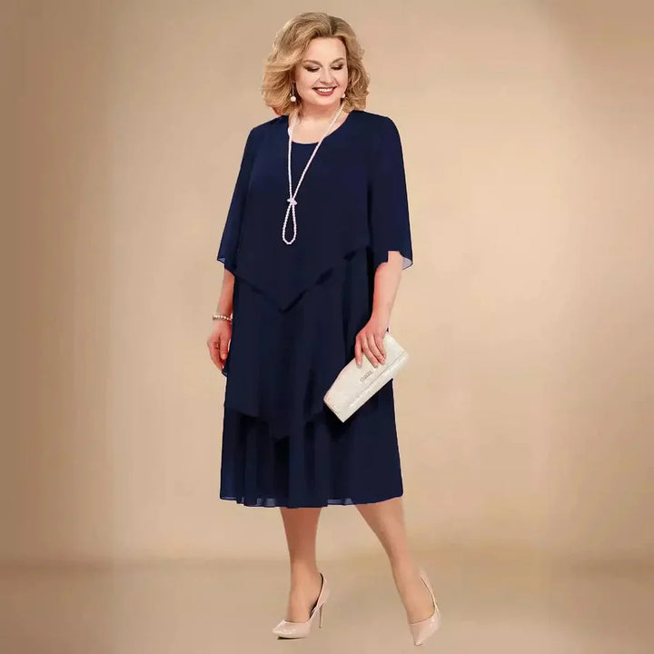 EDITH | LAYERED HEM MIDI DRESS