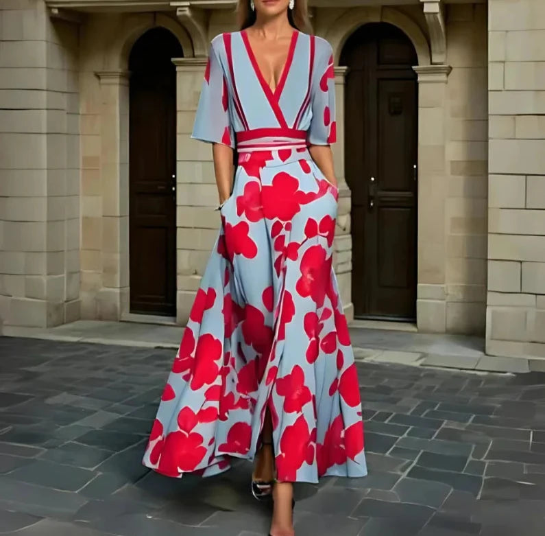 AVA | ELEGANT FLORAL DRESS