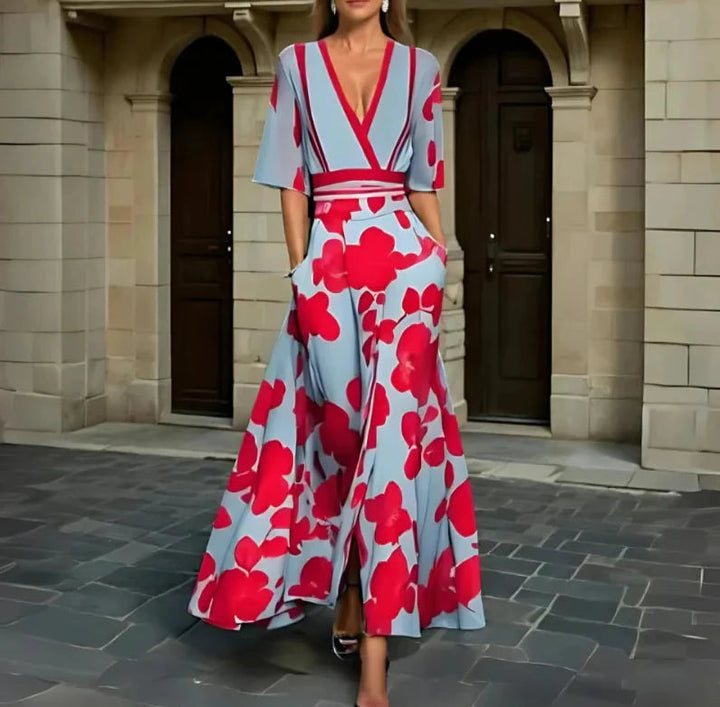 AVA | ELEGANT FLORAL DRESS