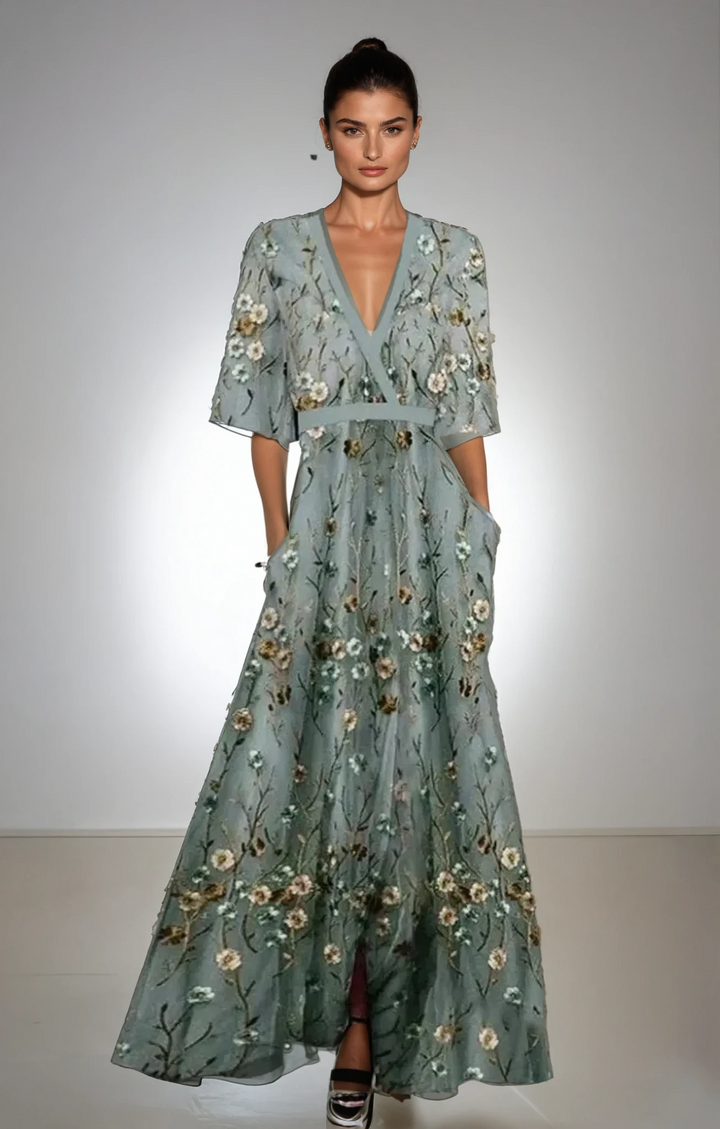 AVA | ELEGANT FLORAL DRESS