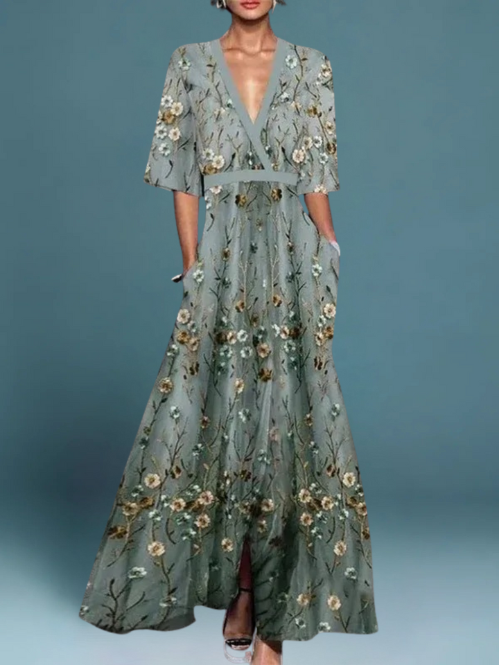 AVA | ELEGANT FLORAL DRESS