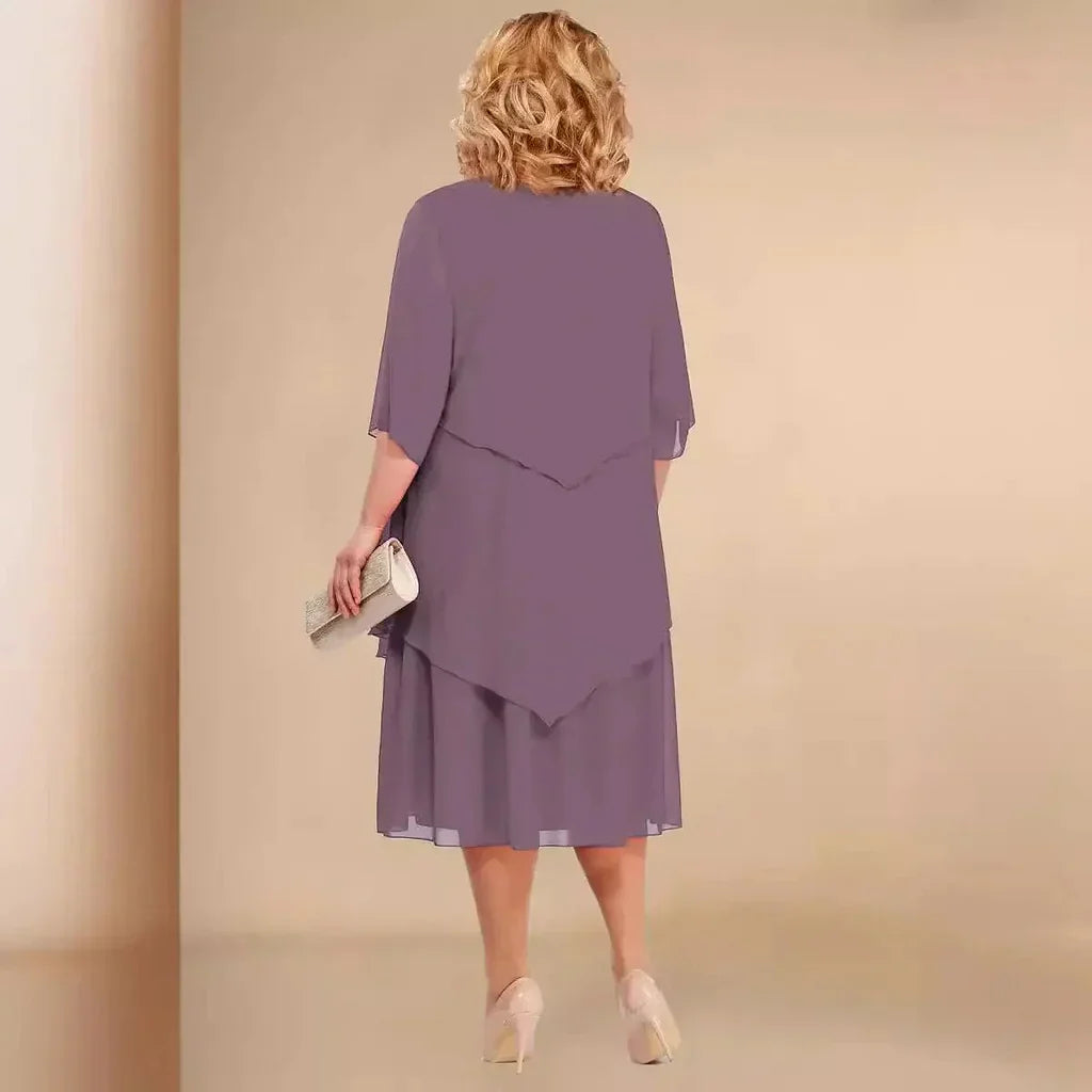 EDITH | LAYERED HEM MIDI DRESS